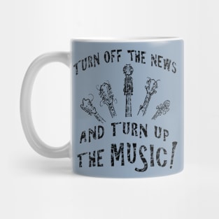 Turn Up The Music (black) Mug